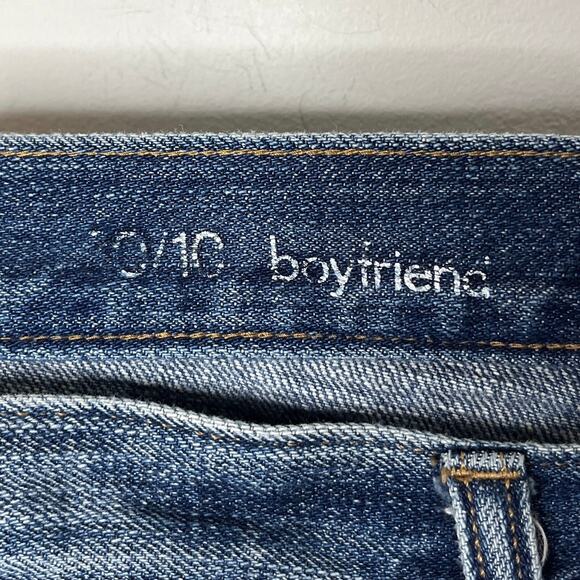 Ann Taylor Loft Women's Boyfriend Jeans 10 Distressed Medium Wash Mid Rise Denim - Picture 7 of 9